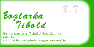 boglarka tibold business card